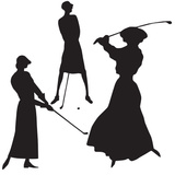 160x160 Cartoon Golfer Player Vector Silhouette Stock Image And Royalty