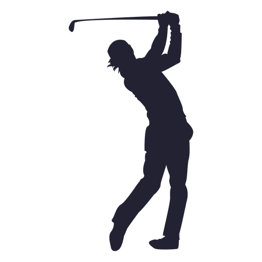 512x512 Golf Player Shooting Silhouette