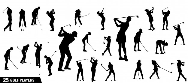 626x277 Golf Players Silhouettes Vector Premium Download