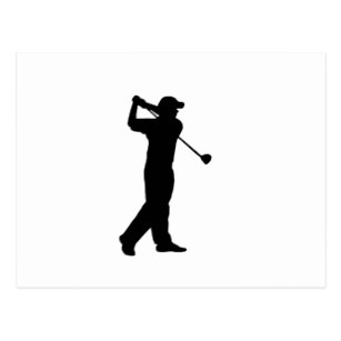 307x307 Golf Silhouette Postcards Zazzle