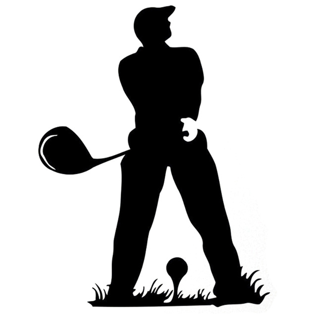 640x640 12.8cm16.7cm Fashion Golf Silhouette Fitness Sports Blacksilver