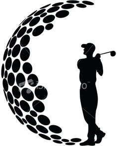 236x295 Golfer, Golf Ball, Amp Golf Flag Silhouette My Style