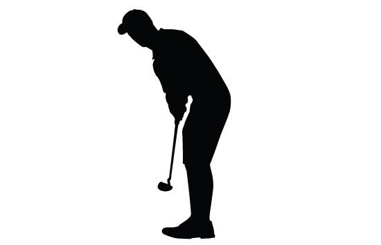 550x354 Golf Silhouette Vector