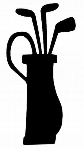284x500 Golf Bag Clipart Silhouette