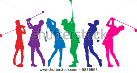 450x241 Lady Golfer Silhouette Clipart