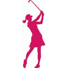 290x290 Female Golfer Silhouette Silhouette Design, Silhouettes And Golf