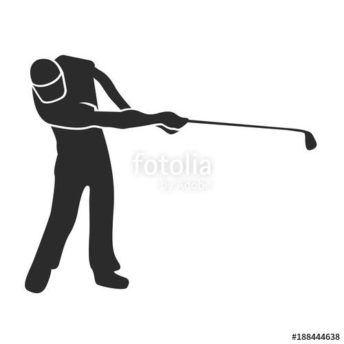 500x500 Golf Player Silhouette Stock Image And Royalty Free Vector Files