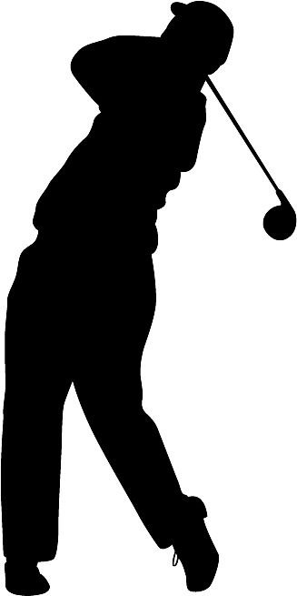 327x655 Golf Silhouette Die Cut Vinyl Decal Sticker. You Pick Color