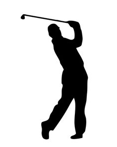 236x297 Golf Player Silhouette Clipart