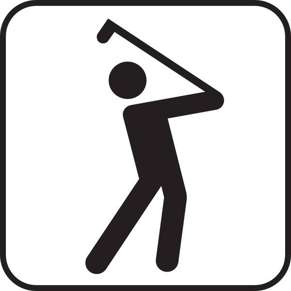600x600 Golf Silhouette Clipart