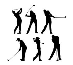 235x211 Golfer Silhouette Vector Art Illustration Dad