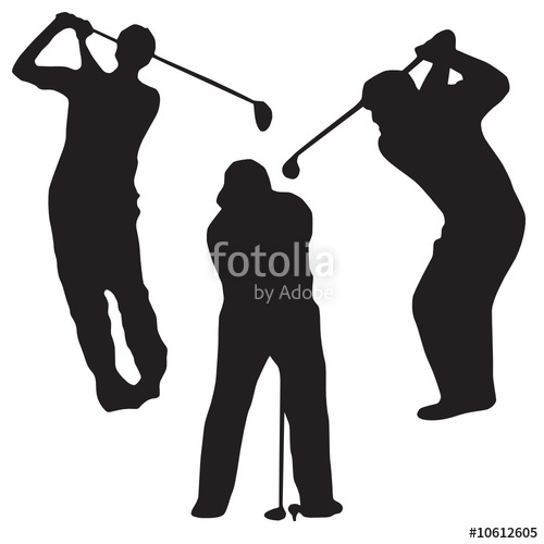500x500 Golf Player Silhouette Vector Stock Image And Royalty Free Vector