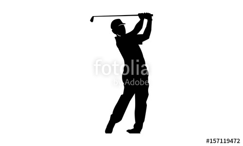 500x300 Golf Player Amp Silhouette Logo Template Stock Image And Royalty