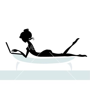 380x400 Girl With Laptop Vector Girls, Silhouette