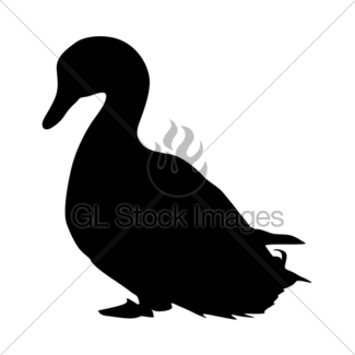 325x325 Silhouette Bird Goose On A White Background Gl Stock Images