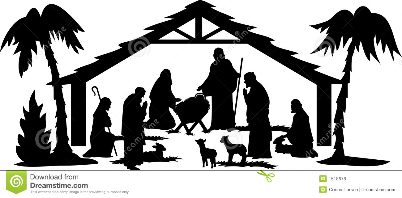 1300x641 Free Nativity Silhouette Clip Art Amp Look At Nativity Silhouette