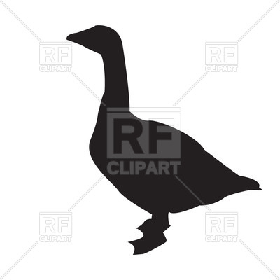 400x400 Goose Silhouette Free Vector Clip Art Image