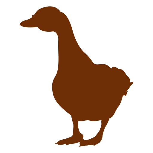 512x512 Goose Walking Silhouette