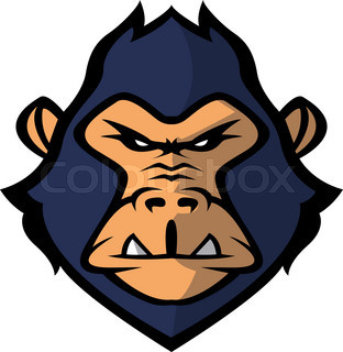 312x320 Danger Gorilla Monkey Mascot Stock Vector Colourbox
