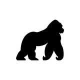 160x160 Vector Gorilla Silhouette Stock Image And Royalty Free Vector