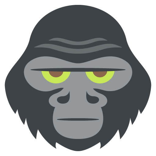 512x512 Gorilla Emoji Vector Icon Free Download Vector Logos Art