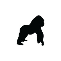 Gorilla Silhouette Vector Free at GetDrawings | Free download