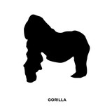 160x160 Gorilla Outline On White Background Stock Image And Royalty Free