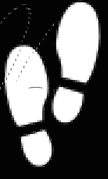 369x609 Footprints, Paths, Track, Path, Soles, Mark, Silhouette, Outline