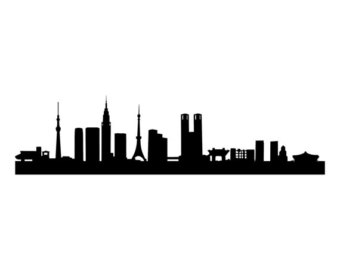 340x270 City Skyline Sticker Etsy Au