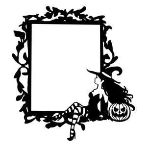 300x300 Silhouette Design Store Gothic Witch Frame Svg Halloweenfall