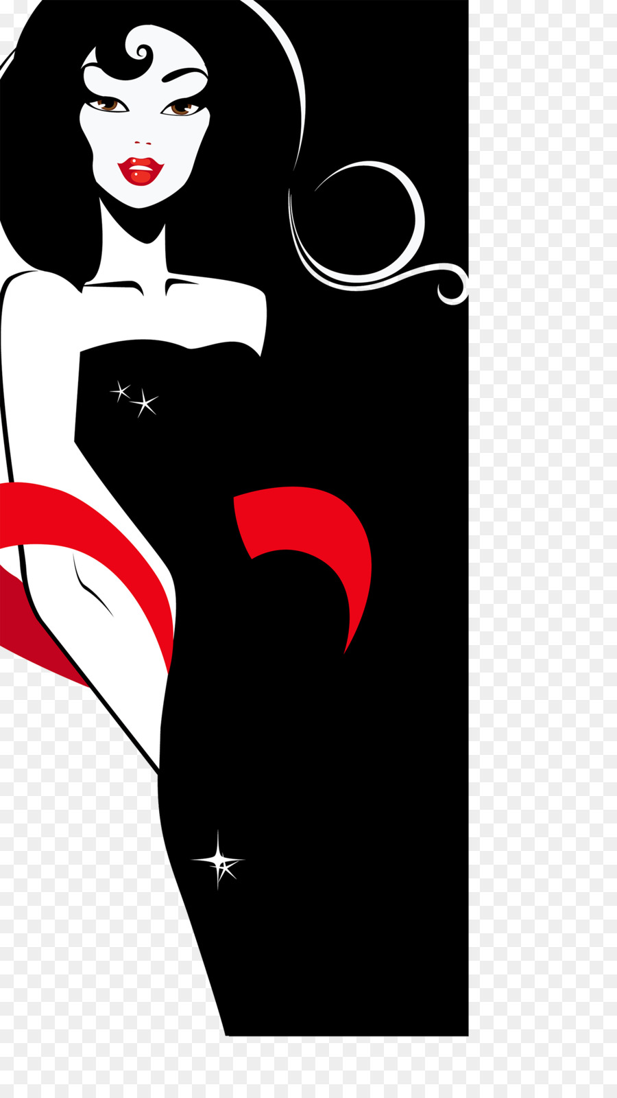 900x1600 Woman Silhouette Elegance Clip Art