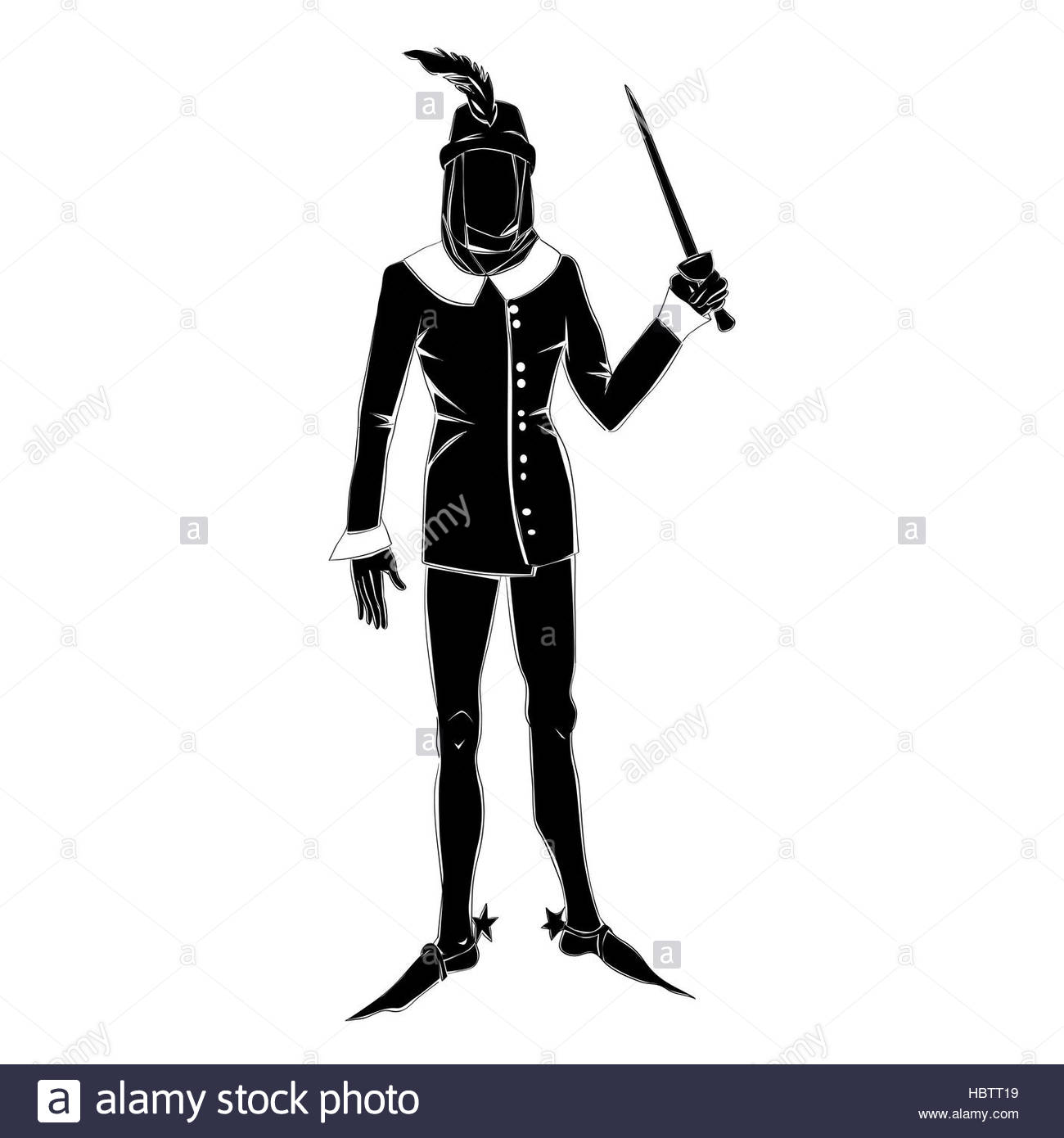 1300x1390 Gothic Costume Man Silhouette Stock Photo 127779493