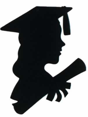 303x400 Girl Graduate Silhouette
