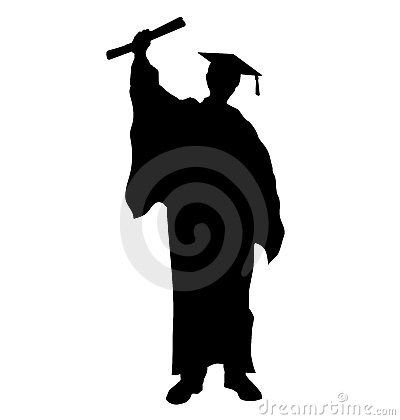400x420 College Student Silhouette Clipart Panda