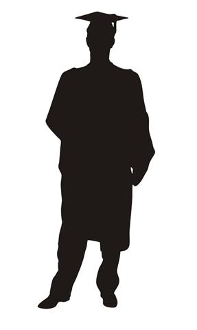 197x330 Graduate Silhouette 1 Decal Sticker