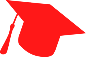 298x198 Graduation Hat Silhouette Red Clip Art