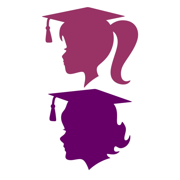 600x600 Graduation Girl Silhouette Svg Cuttable Designs