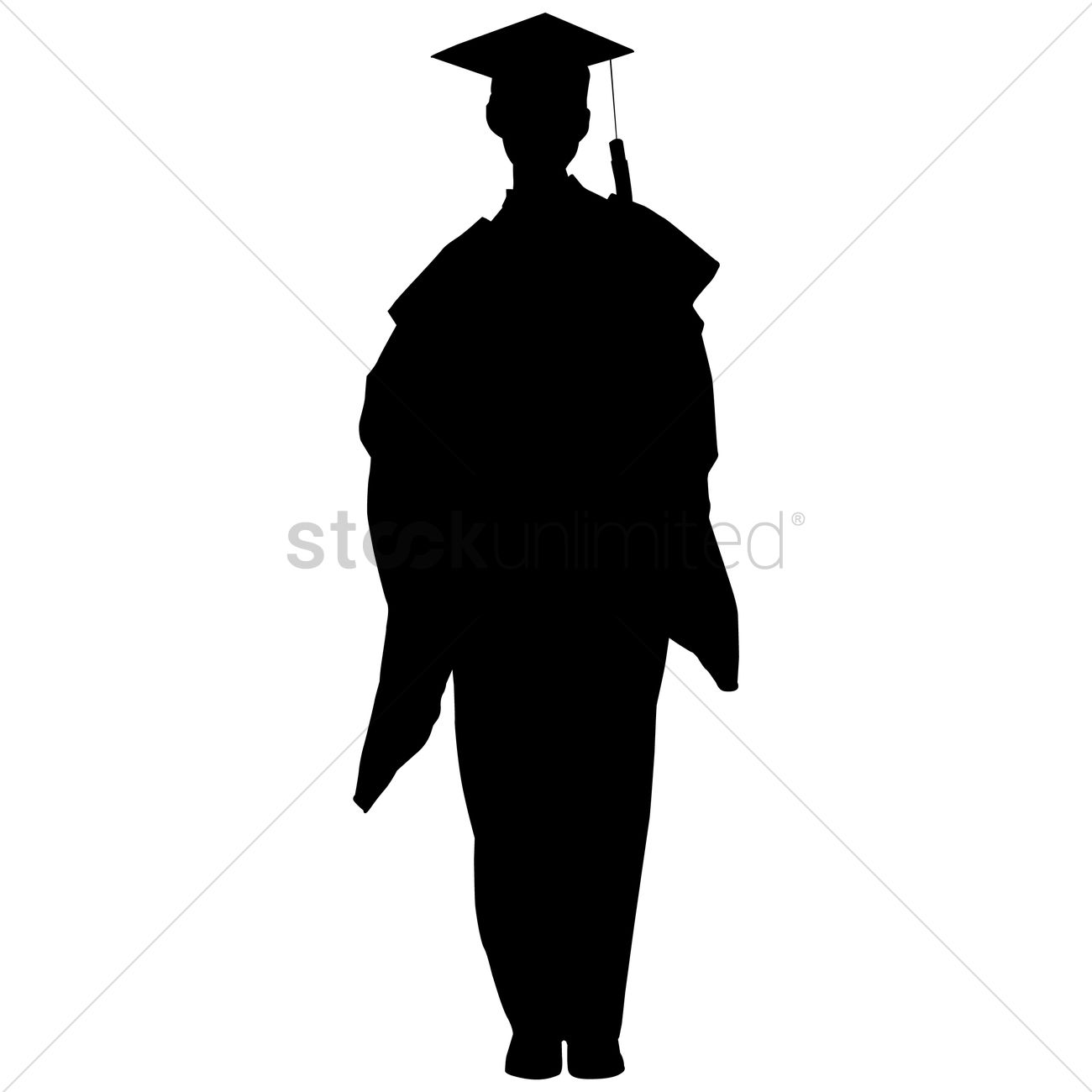 1300x1300 Graduate Silhouette Vector Image
