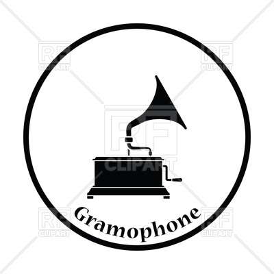 400x400 Gramophone Icon Royalty Free Vector Clip Art Image