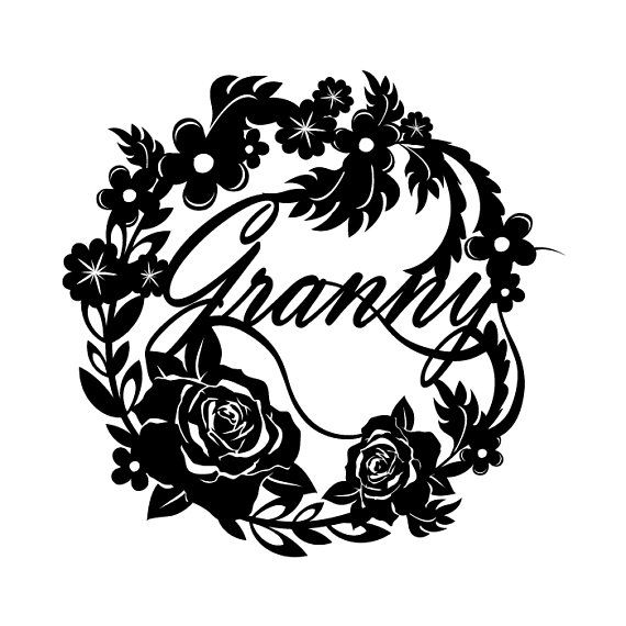 570x570 Paper Cutting, Template, Granny, Grandmother, Flowers, Round