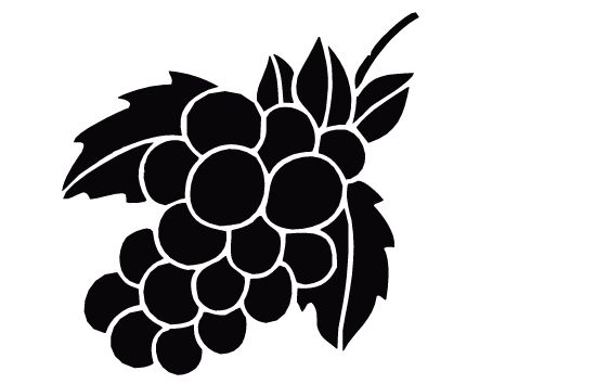 550x354 Grape Silhouette Vector