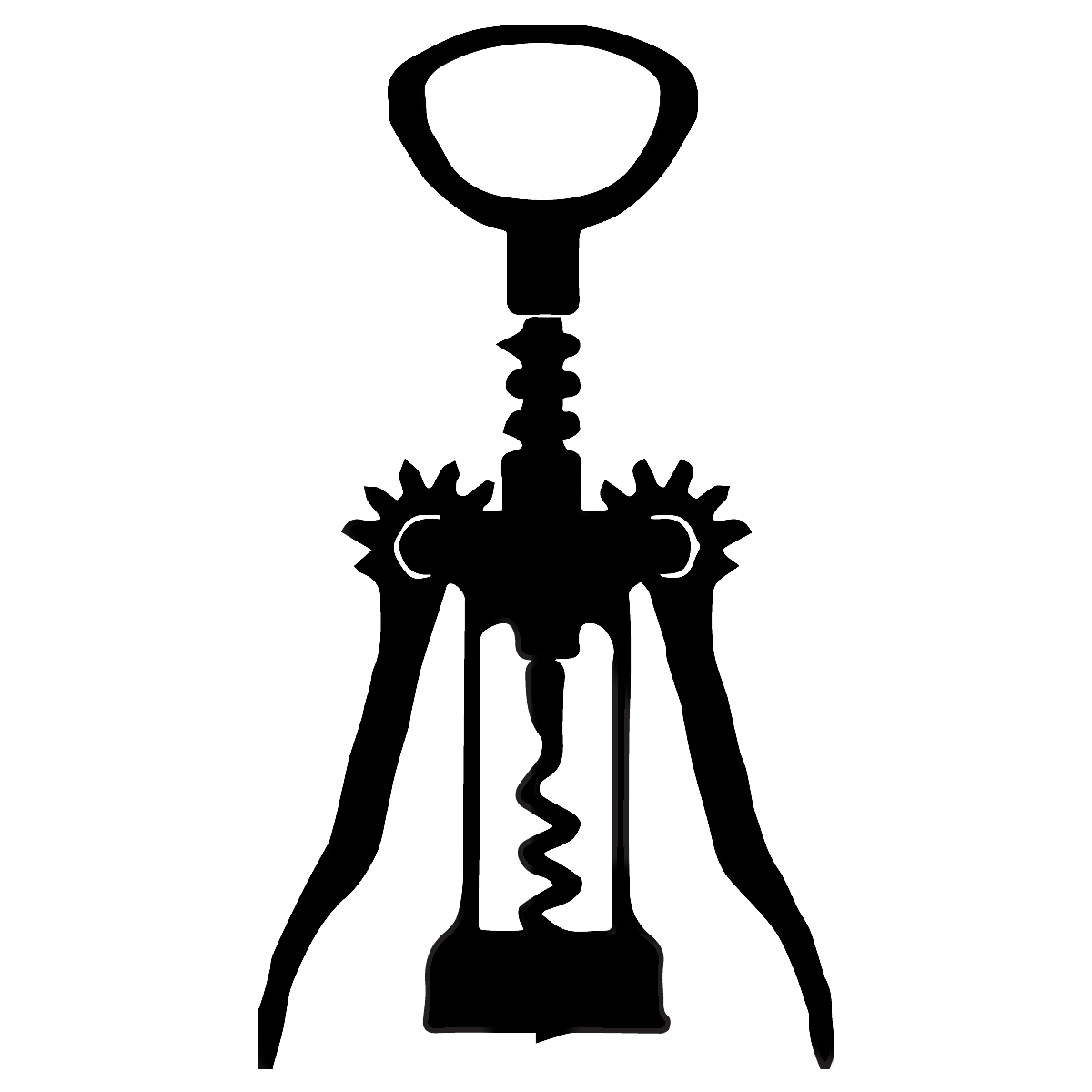 1200x1200 Corkscrew Silhouette Clipart
