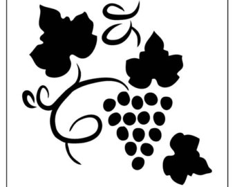 340x270 Grapes Stencil Etsy