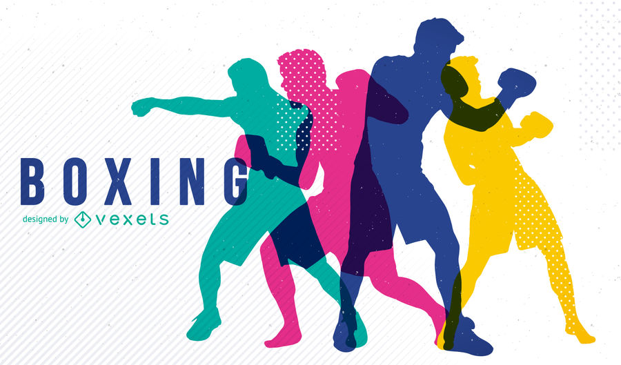 900x529 Boxing Design With Silhouettes