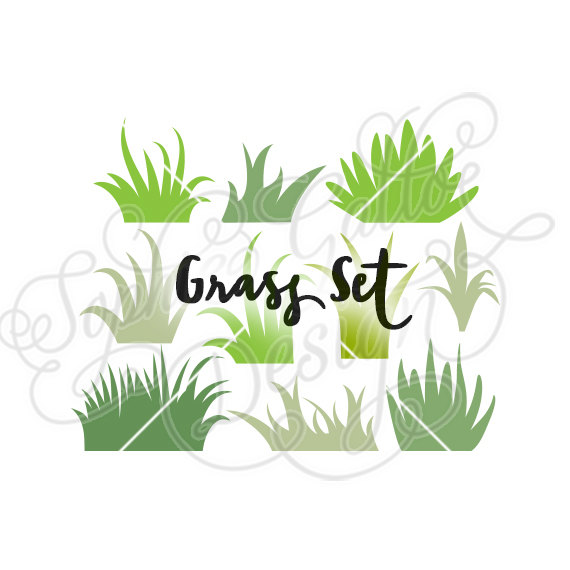 570x570 Grass Set Design, Svg Dxf Digital Download File Silhouette Cricut