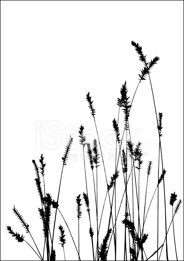 722x1024 Grass Vector Black Silhuette Stock Vector