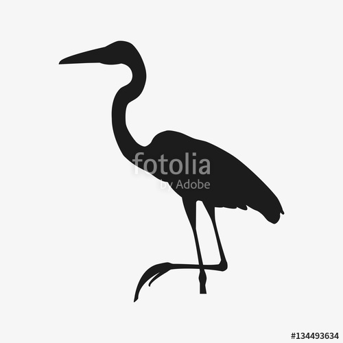 500x500 Heron Vector Silhouette Stock Image And Royalty Free Vector Files