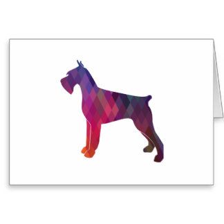 324x324 Giant Schnauzer Geometric Pattern Silhouette Greeting Card Giant