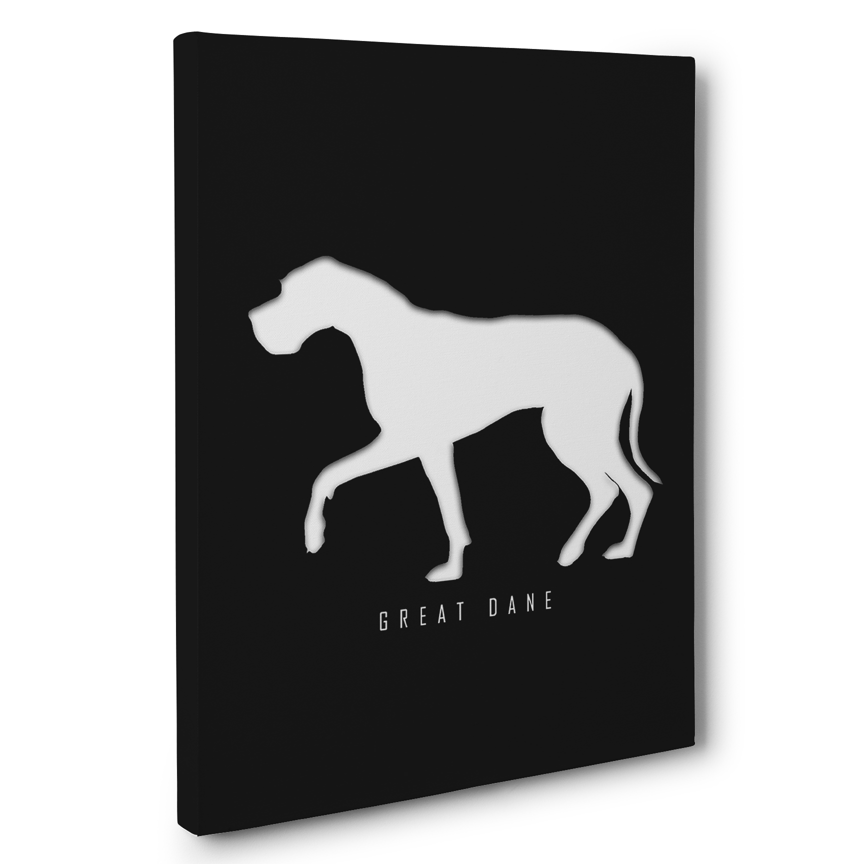 1728x1728 Great Dane Silhouette Wall Art Decor Poster Paper Blast