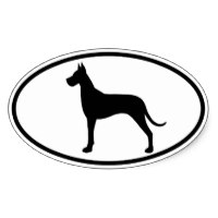 200x200 Great Dane Stickers Zazzle